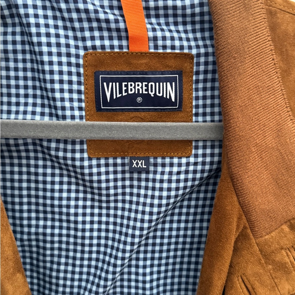 Vilebrequin Tan Jacket with Blue Checkered Lining